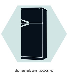 vector icons of refrigerator 