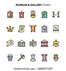 Vector icons related to art, museum & gallery. Symbols such as paintings and artworks, ancient object and other museum objects  are included in this set. Layered and still looks perfect in 32x32px.