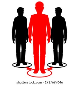 
vector icons related to business processes, teamwork, human resource management and stakeholders. which represents an illustration of leadership