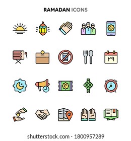 Vector icons related to islam ramadan festive. Symbols such as objects and activities during ramadan festive are included in this set. Layered and still looks perfect in 32x32px.