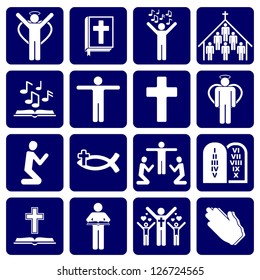 vector icons of religious