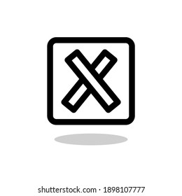 Los iconos vectores se repelen en cuadrados y círculos y tienen sombras planas oscuras. Diseño sencillo para gráficos, logotipos, sitios web, medios sociales, interfaz de usuario, aplicaciones móviles, EPS10