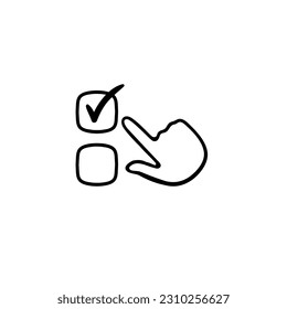 Vector icons representing a bullet point list. Clean, organized, efficient, productivity. Vector black line icon