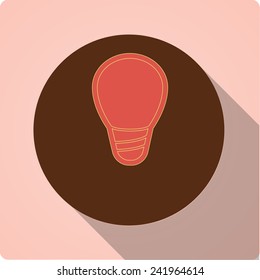 Vector icons with retro long shadow "light"