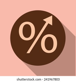 Vector icons with retro long shadow "tax"