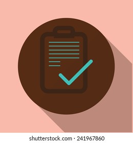 Vector icons with retro long shadow "agreement"