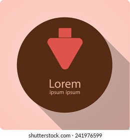 Vector icons in retro style with long shadow "download"