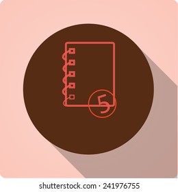 Vector icons in retro style with long shadow "report"