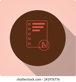 Vector icons in retro style with long shadow "exellent"