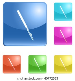 vector icons of ruling pen