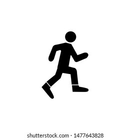 Vector icons run fast. Running icon symbol on a white background