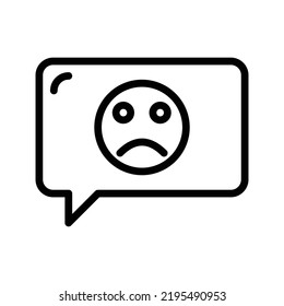 Vector Icons Sad Message Lineal Style. Pixel Perfect and Editable Stroke.