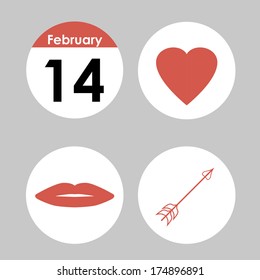 Vector icons for saint valentine's day