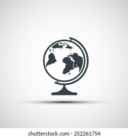 Vector icons of school globe