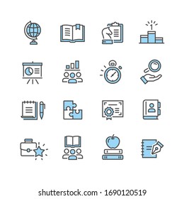 vector icons of school subjects