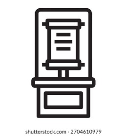 Vector Icons Scroll Lineal Style. Pixel Perfect and Editable Stroke.