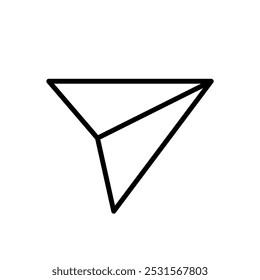 Ícones vetoriais enviam mensagens de formas de design de avião em papel, símbolos compartilham desenhos planos.