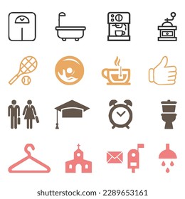 vector icons set for breakfast