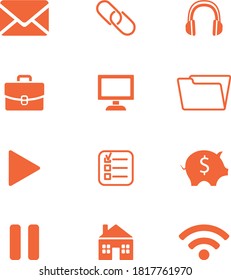 Vector icons set for business EPS10