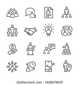 Vector Icons Set Of Business And Management