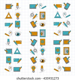 Vector icons set Creative process