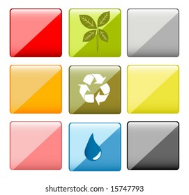 Vector Icons Set, Environment Preservation concept