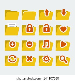 Vector icons set in 'flat' style