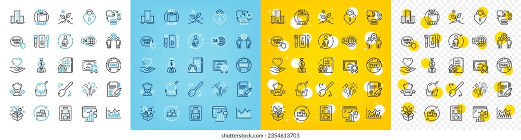 Vektorsymbole Set von Hold-Herz, Kochlöffel und Universitätscampus Linie Icons Pack für Web mit Manager, Property-Agentur, Toilettenpapier Umriss-Symbol. Lieferkette, Kaffeemaschine. Vektorgrafik