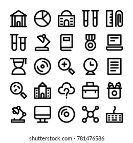
Vector Icons Set of Line Education and Knowledge 
