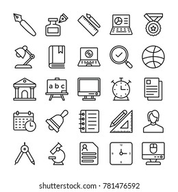 
Vector Icons Set of Line Education and Knowledge 
