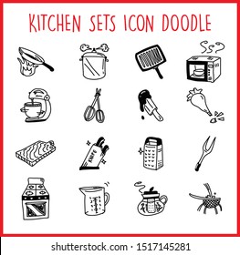 Vector icons set of many kitchen tools. All elements easy to modify – you can change colors, size. Pack include version EPS & JPG