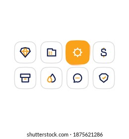 Vector icons set. Media related icons it flat style. collection of vector symbols for mobile apps and user interfaces.