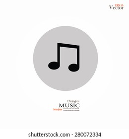 Vector icons set music note. vector illustration.