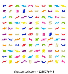 vector icons set with ribbons for your design