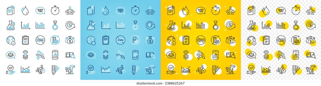 Vector icons set of Smartphone statistics, Interview job and Dollar exchange line icons pack for web with Upper arrows, Hydroelectricity, Search book outline icon. Painter, Change money. Vector