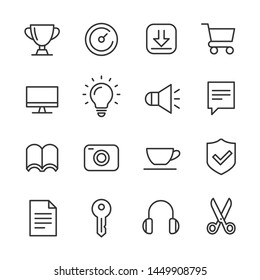 Vector icons set of social media
