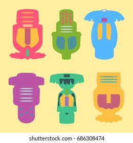 Vector icons (set) -sprinkler in cartoon style