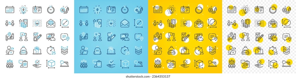 Vector icons set of Start business, Circle area and Inflation line icons pack for web with Cyber attack, Video conference, Interview outline icon. Timer, Checkbox, Teamwork business pictogram. Vector