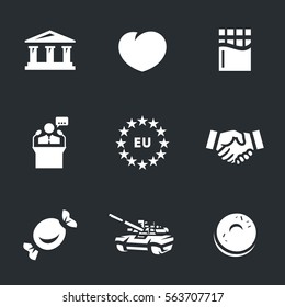 Vector Icons Set of Ukraine.