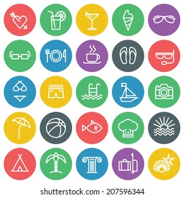 Vector icons set. For web site design and mobile apps.