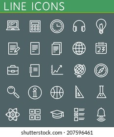 Vector icons set. For web site design and mobile apps.