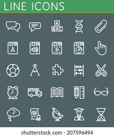 Vector icons set. For web site design and mobile apps.
