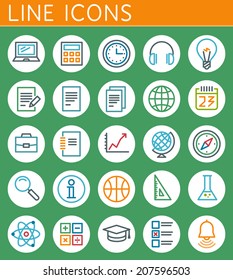 Vector icons set. For web site design and mobile apps.