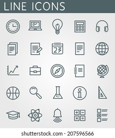 Vector icons set. For web site design and mobile apps.