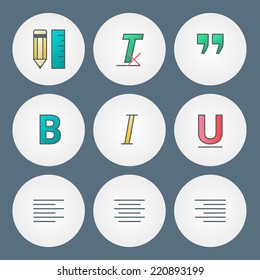 Vector icons set. For web site design and mobile apps