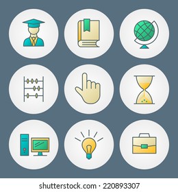 Vector icons set. For web site design and mobile apps