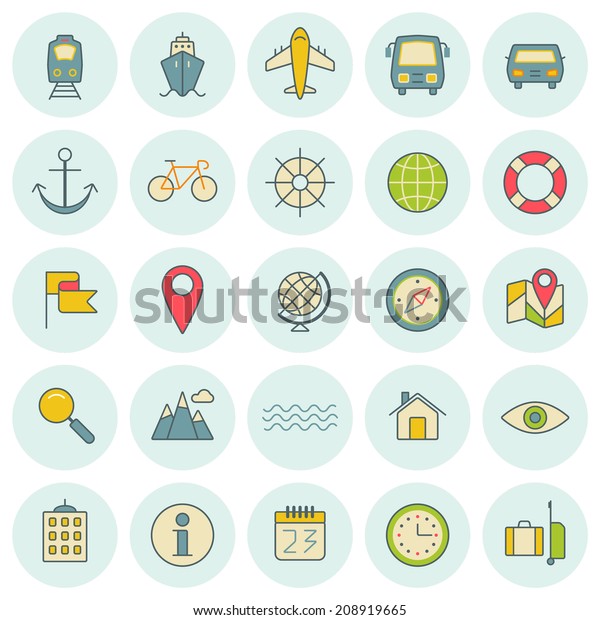 Vector\
icons set. For web site design and mobile apps.\
