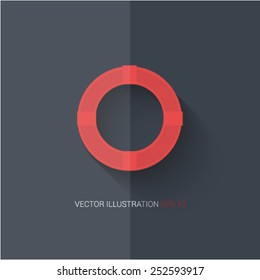 Vector icons with shadow on gray background ''circle"