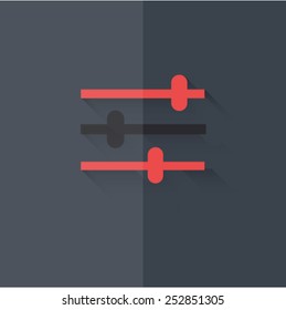 Vector icons with shadow on gray background ''mixing"