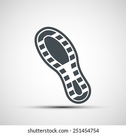 Vector icons shoe print